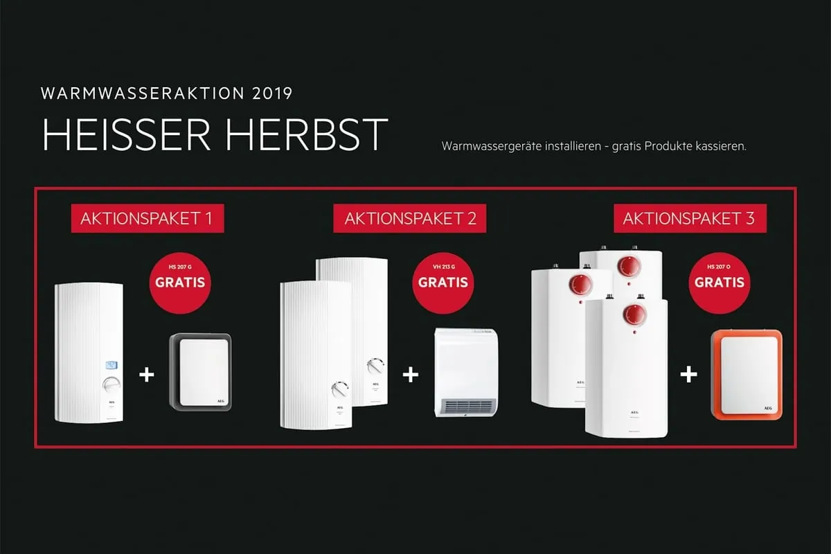 Aktionspakete „Heißer Herbst“ bei AEG Haustechnik