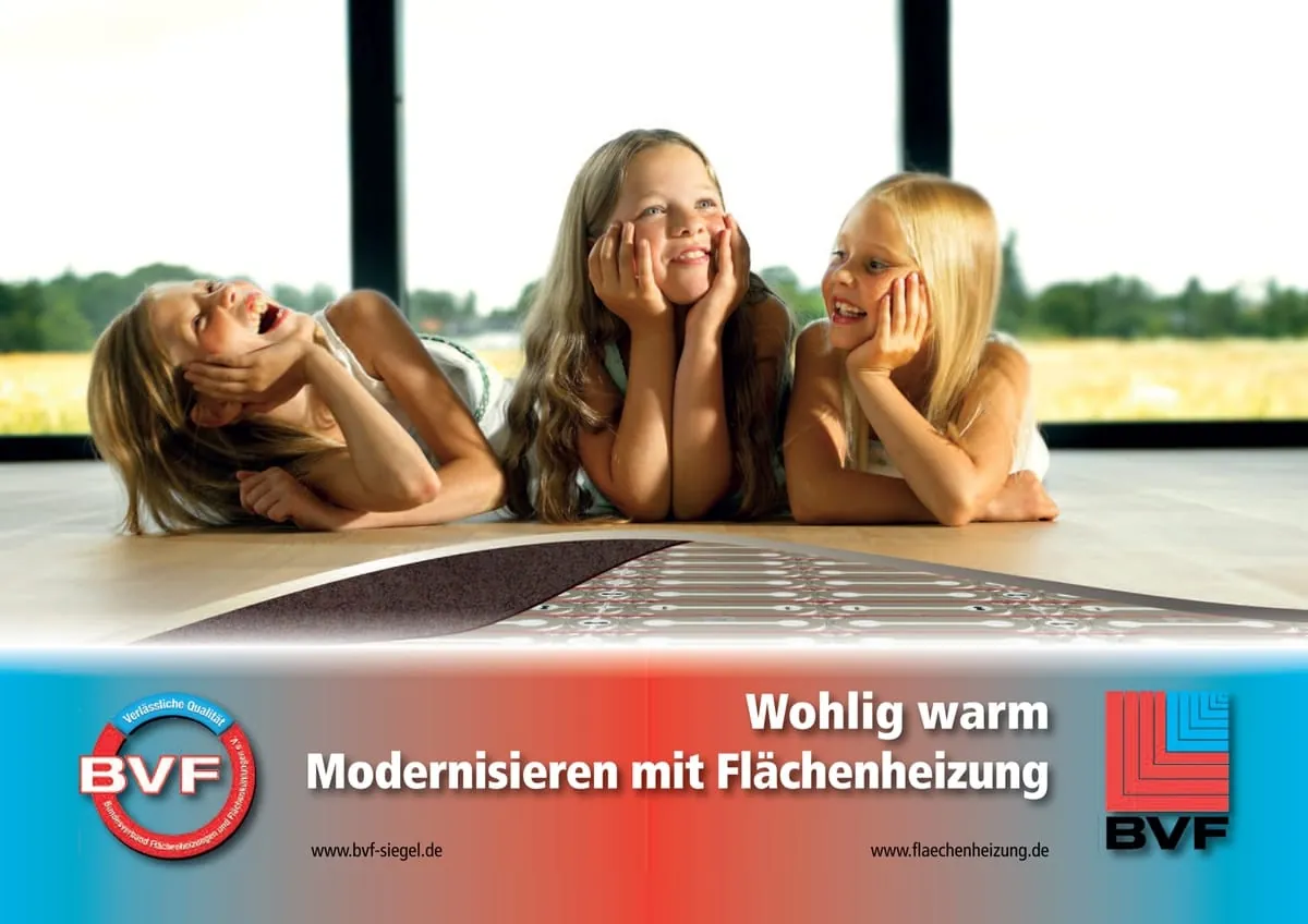 BVF: Neue Broschüre zur Modernisierung mit Flächenheizung und Flächenkühlung
