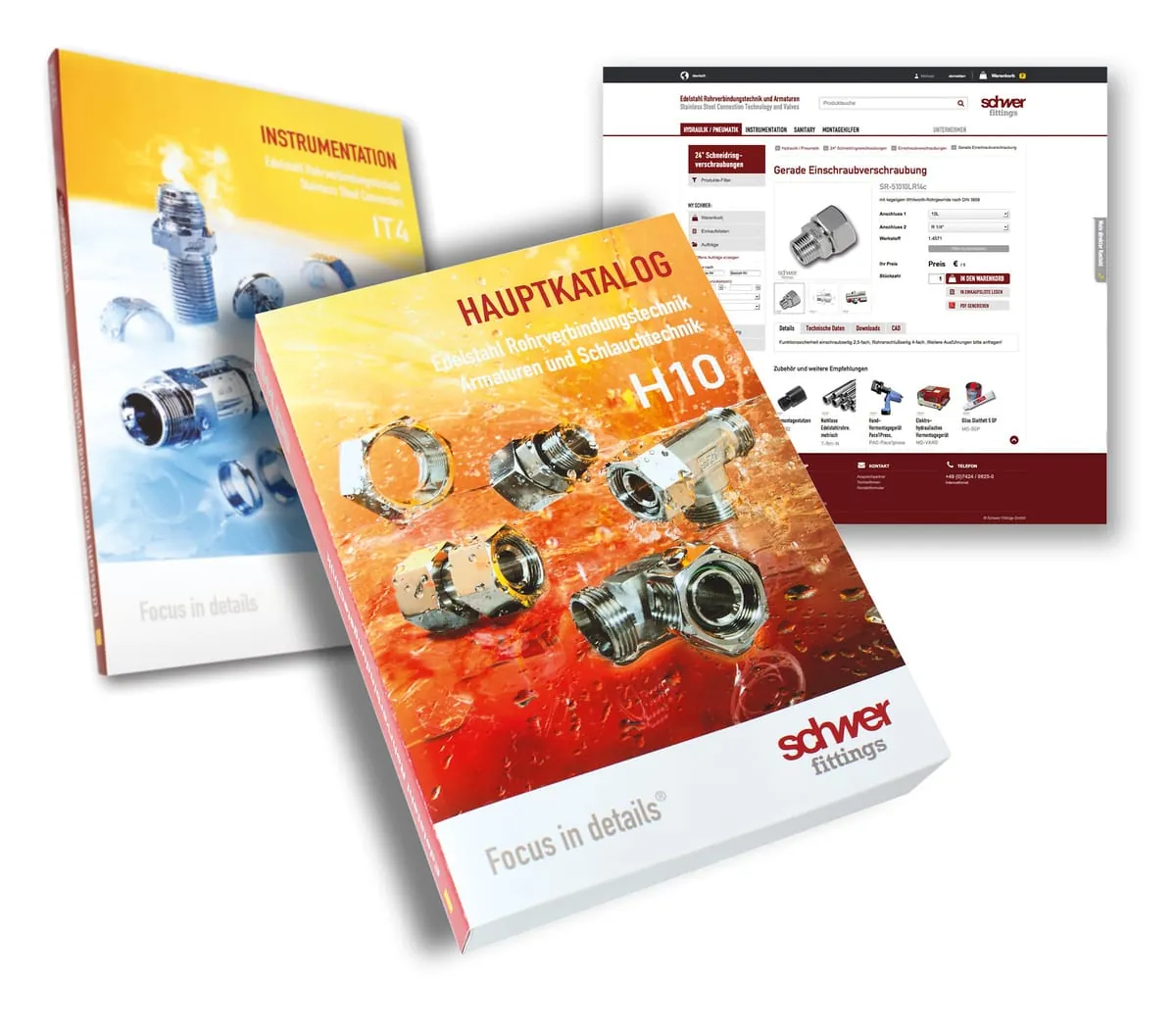 Schwer Fittings mit neuem Hauptkatalog zu Edelstahl-Rohrverbindungstechnik