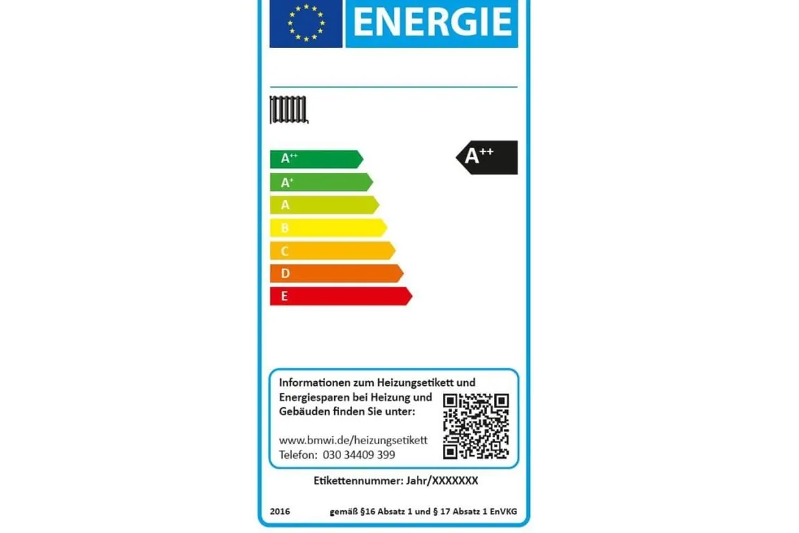 Energieeffizienzlabel für ältere Öl- und Gasheizkessel