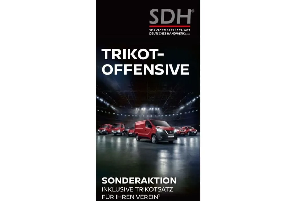 Nissan und SDH: Kostenloser Trikotsatz zu Neufahrzeug