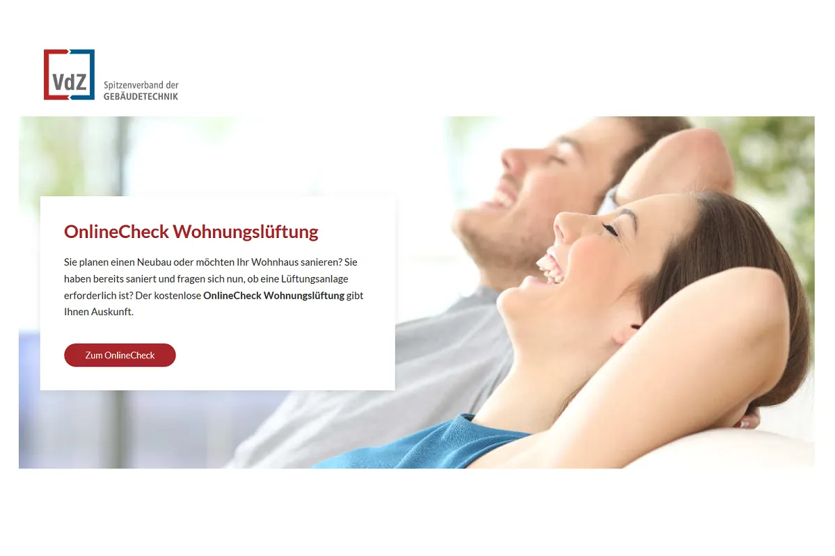 OnlineCheck Wohnungslüftung gestartet