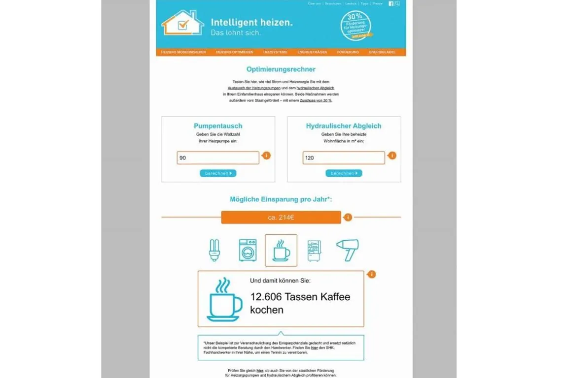 VdZ: Heizungs-Einsparpotenzial online mit „Intelligent heizen“ berechnen