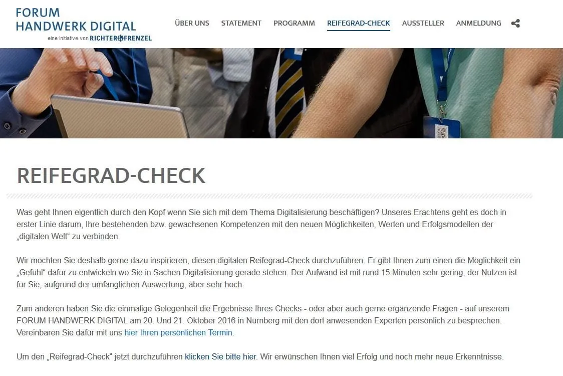 Richter+Frenzel überprüft Ihren digitalen Reifegrad