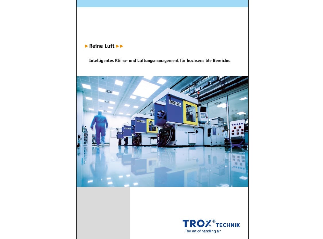 Trox: Broschüre zum Luftmanagement in Reinräumen