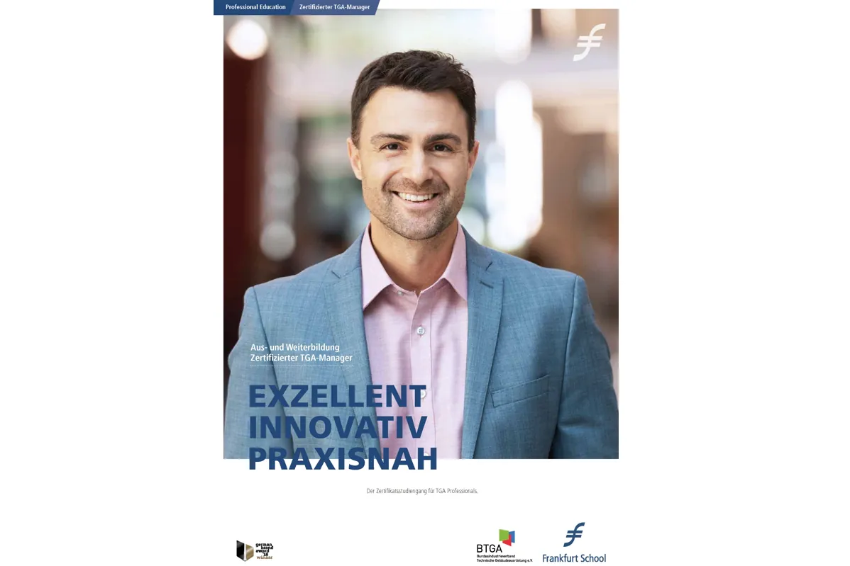 Zweiter Jahrgang des Studiengangs „Zertifizierter TGA-Manager“ startet im März 2020