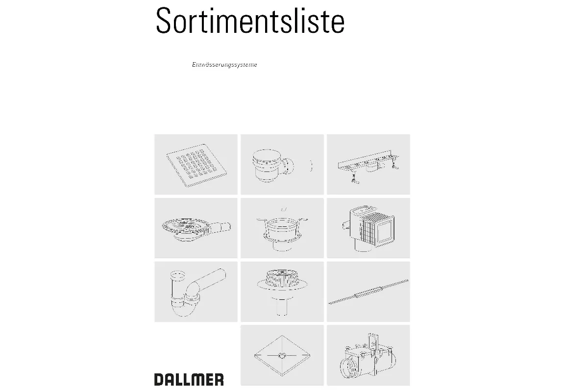 Sortimentsliste von Dallmer