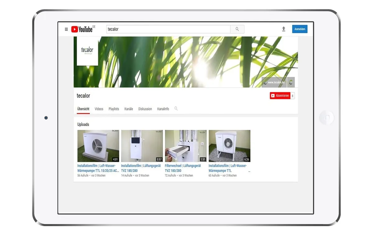 Neuer YouTube-Kanal von tecalor