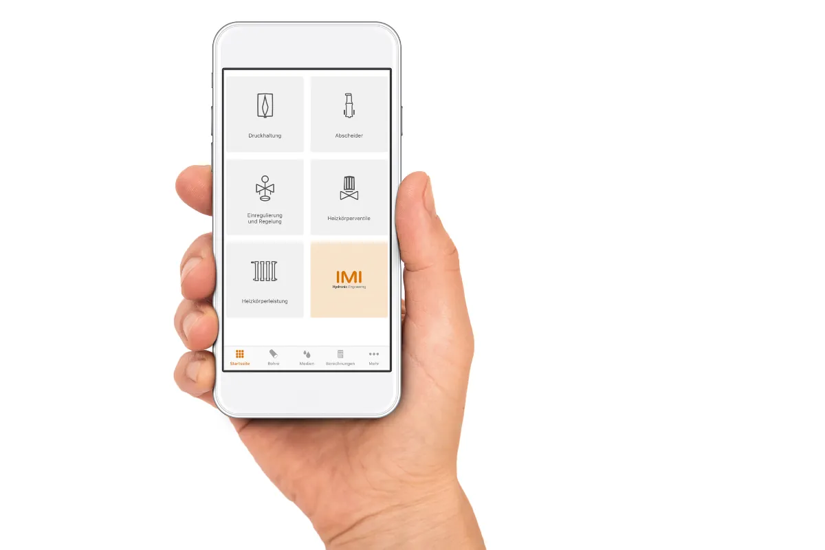 Hydraulische Berechnung für Heiz-, Kühl- und Solarsysteme per App