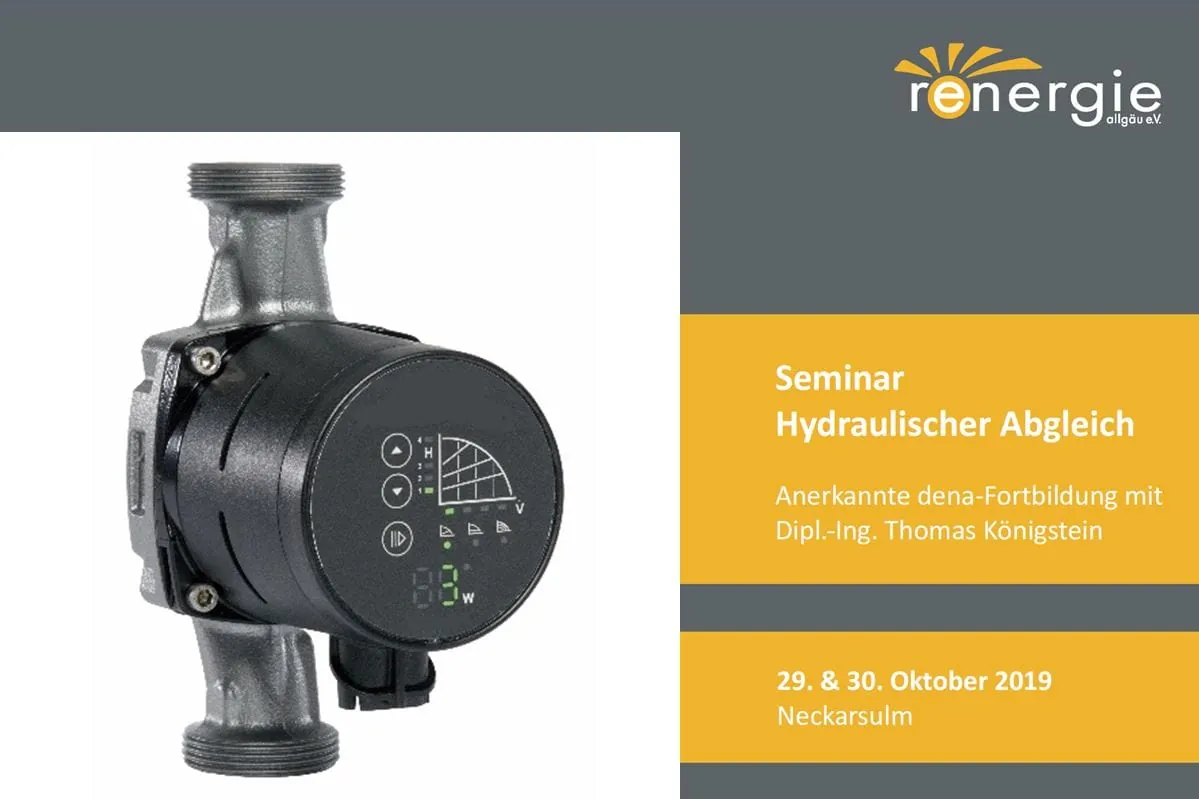 Energieberater-Seminar „Hydraulischer Abgleich“