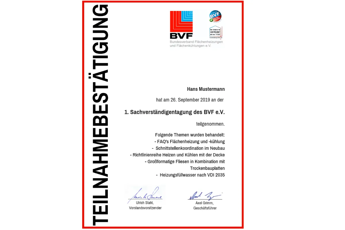 1. Sachverständigentagung des BVF e. V. war ein voller Erfolg