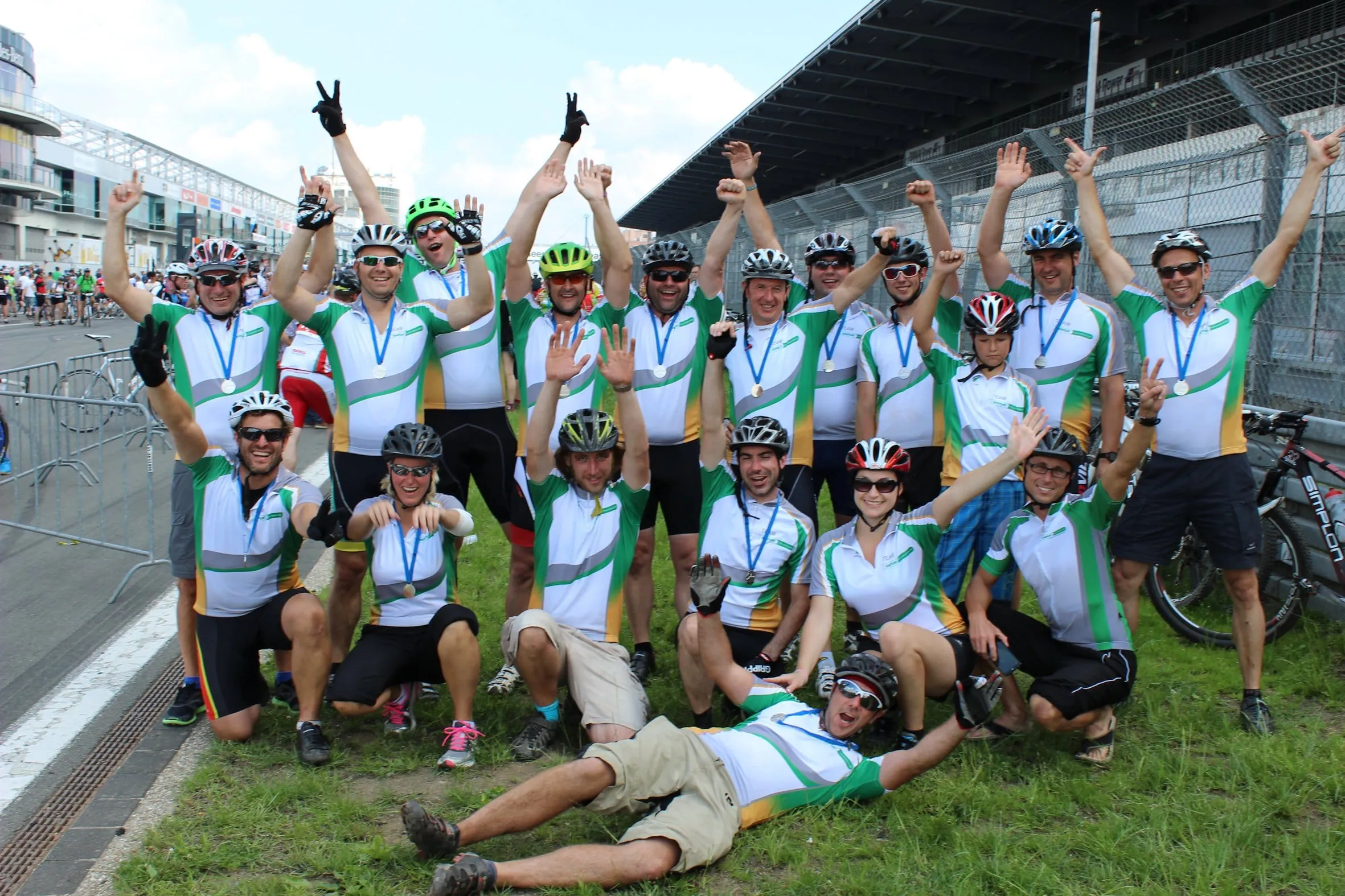 Strampeln, schwitzen und strahlen