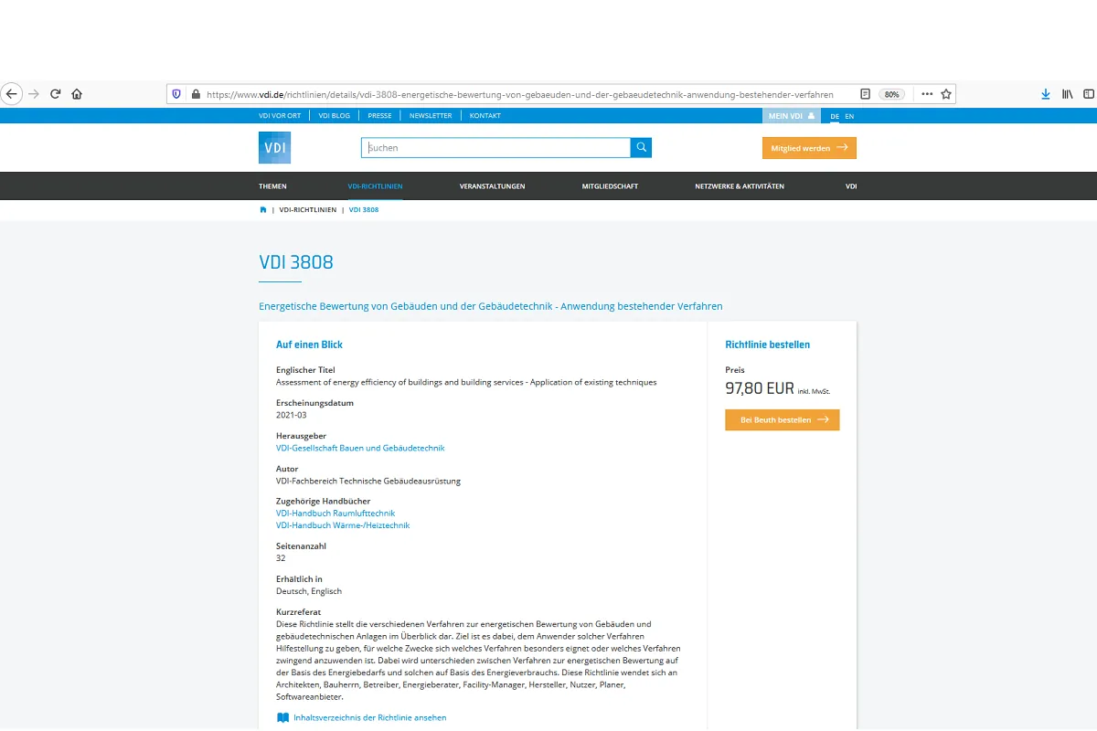 VDI 3808: Energieeffizienz von Gebäuden korrekt bewerten