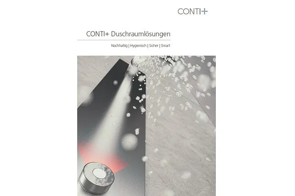 Conti+ komplettes Duschräume-Sortiment in neuer Broschüre
