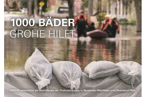 „1000 Bäder – Grohe hilft“: Soforthilfe-Programm unterstützt Betroffene der Flutkatastrophe beim Wiederaufbau