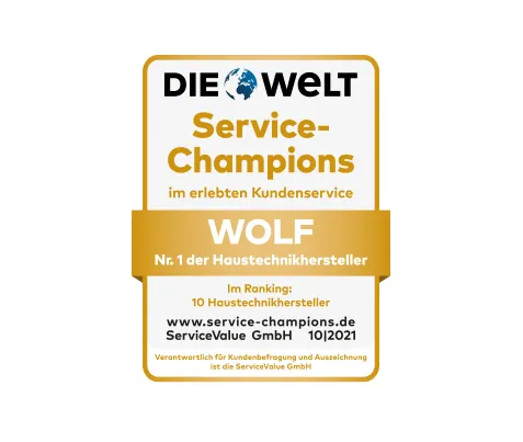 Service-Champion 2021: Wolf erhält Gold-Siegel