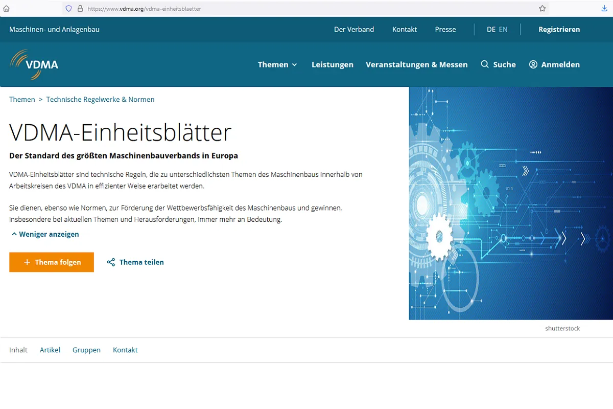 Einheitsblätter: Neuauflage VDMA 24020-3 und 24020-5