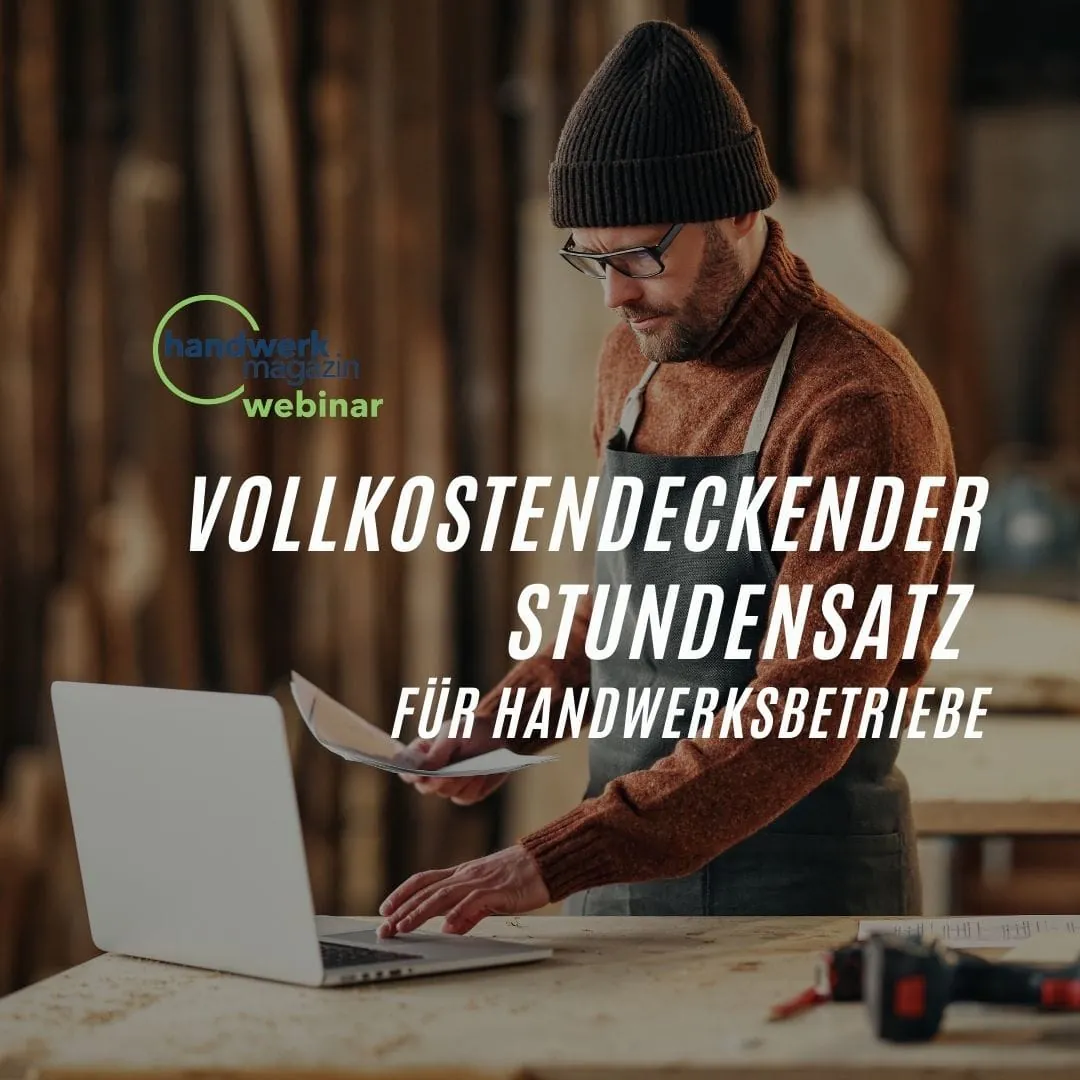 Vollkostendeckender Stundensatz für Handwerksbetriebe