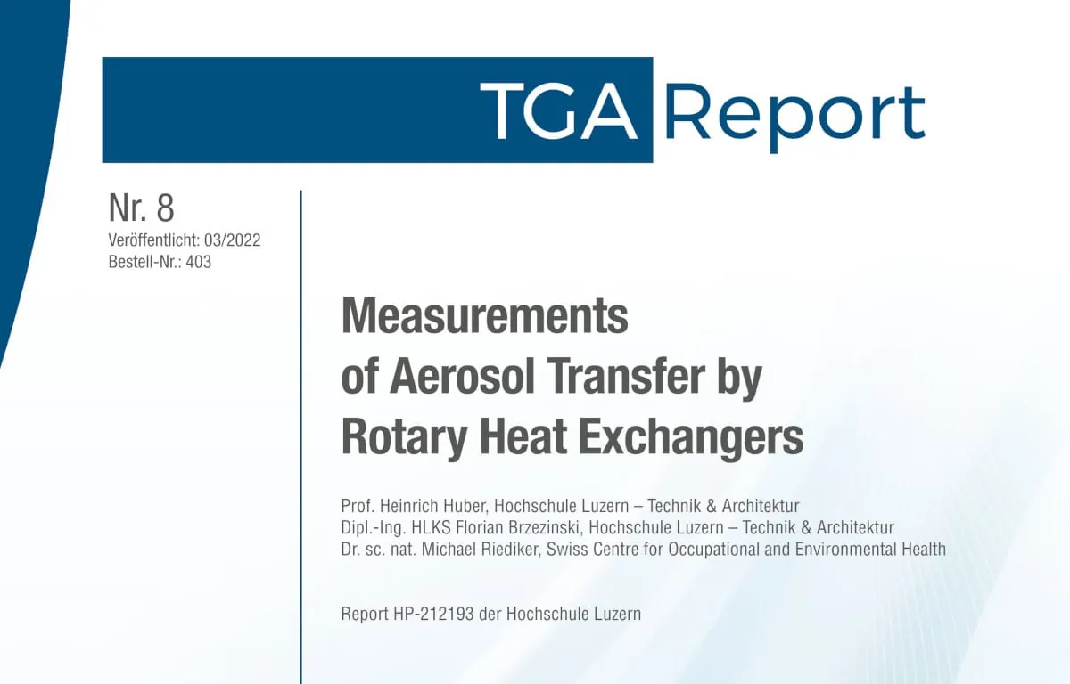 TGA-Report 8 zu Rotationswärmeübertragern