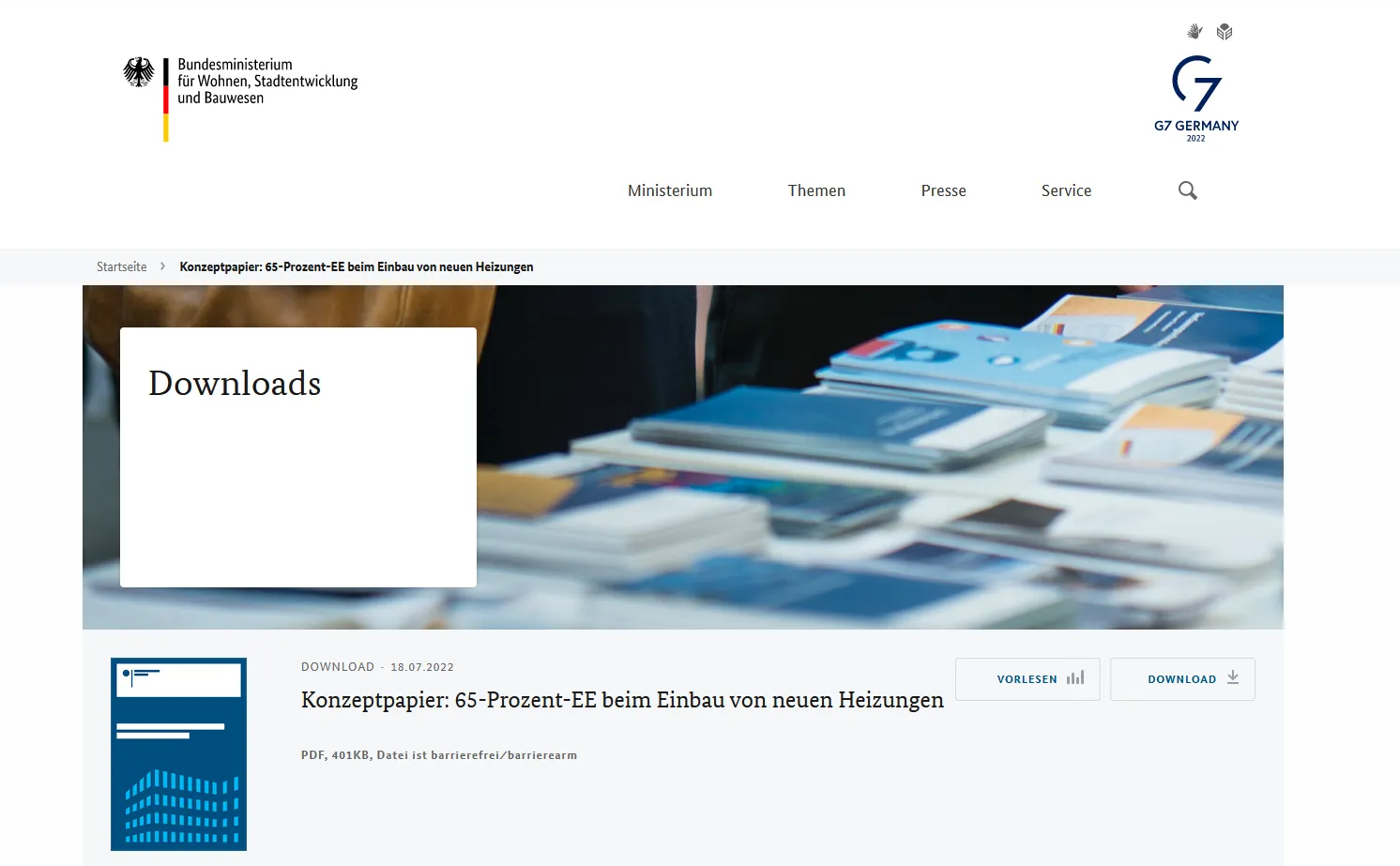 Öffentliche Konsultation zur Wärmewende