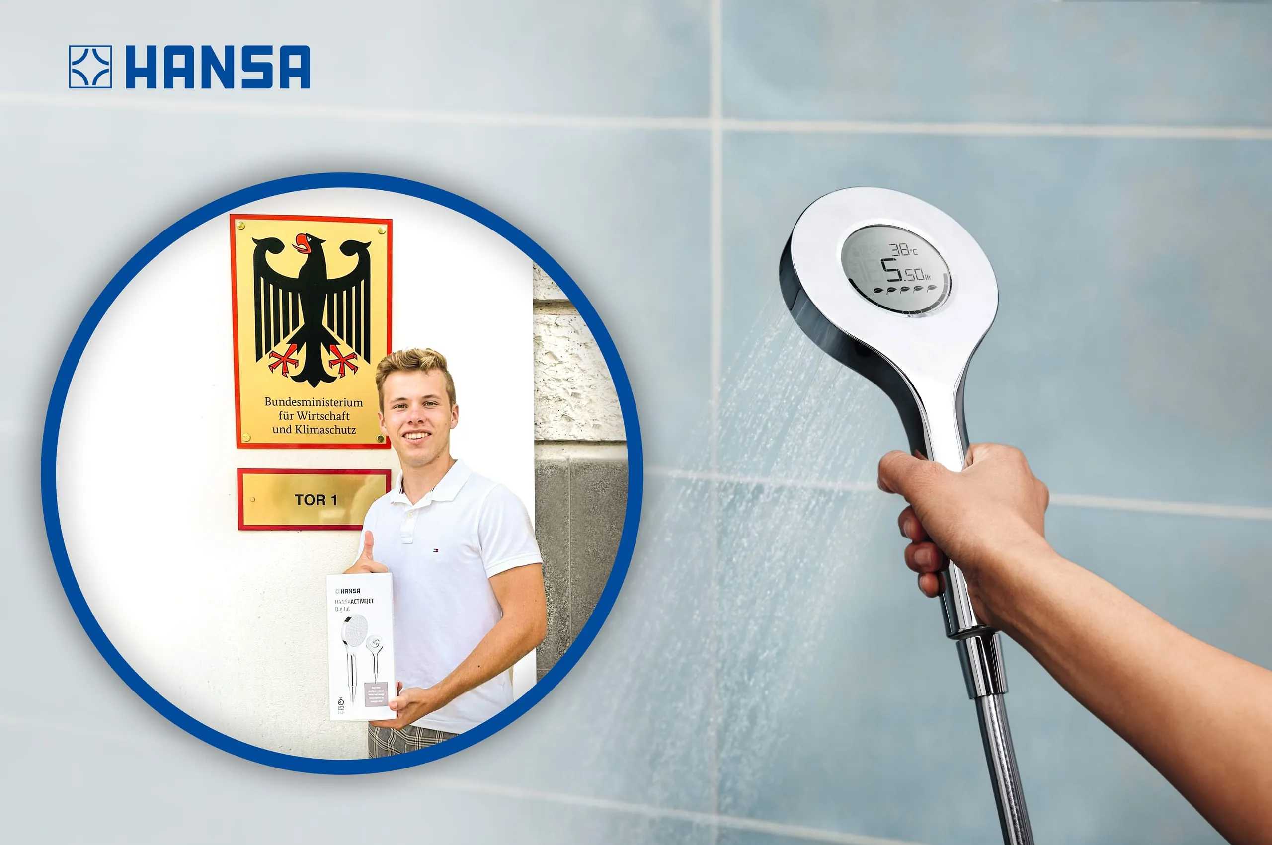 Mission „smarter duschen“ mit Hansaactivejet Digital