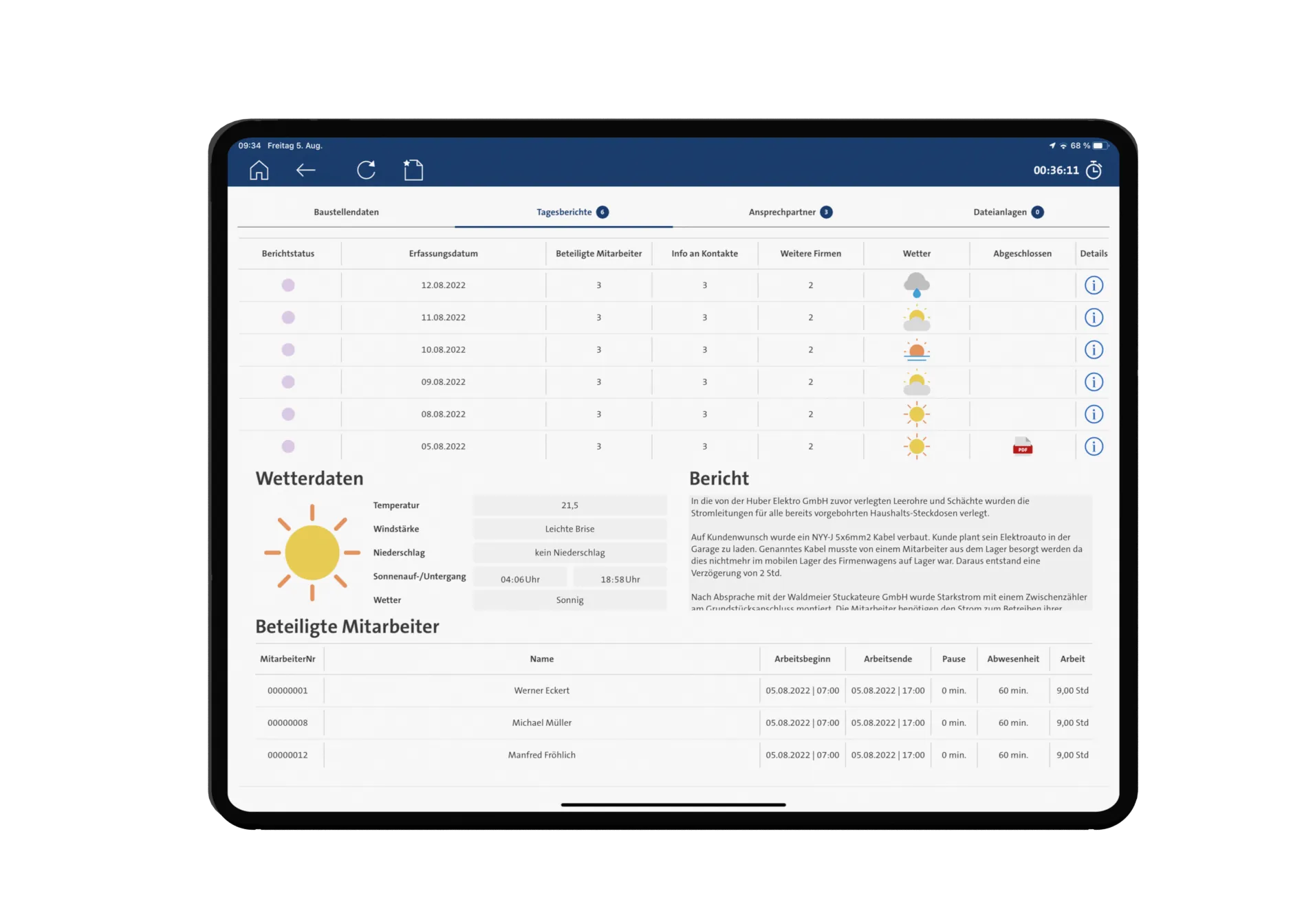 Bautagebuch-App ergänzt Handwerkersoftware