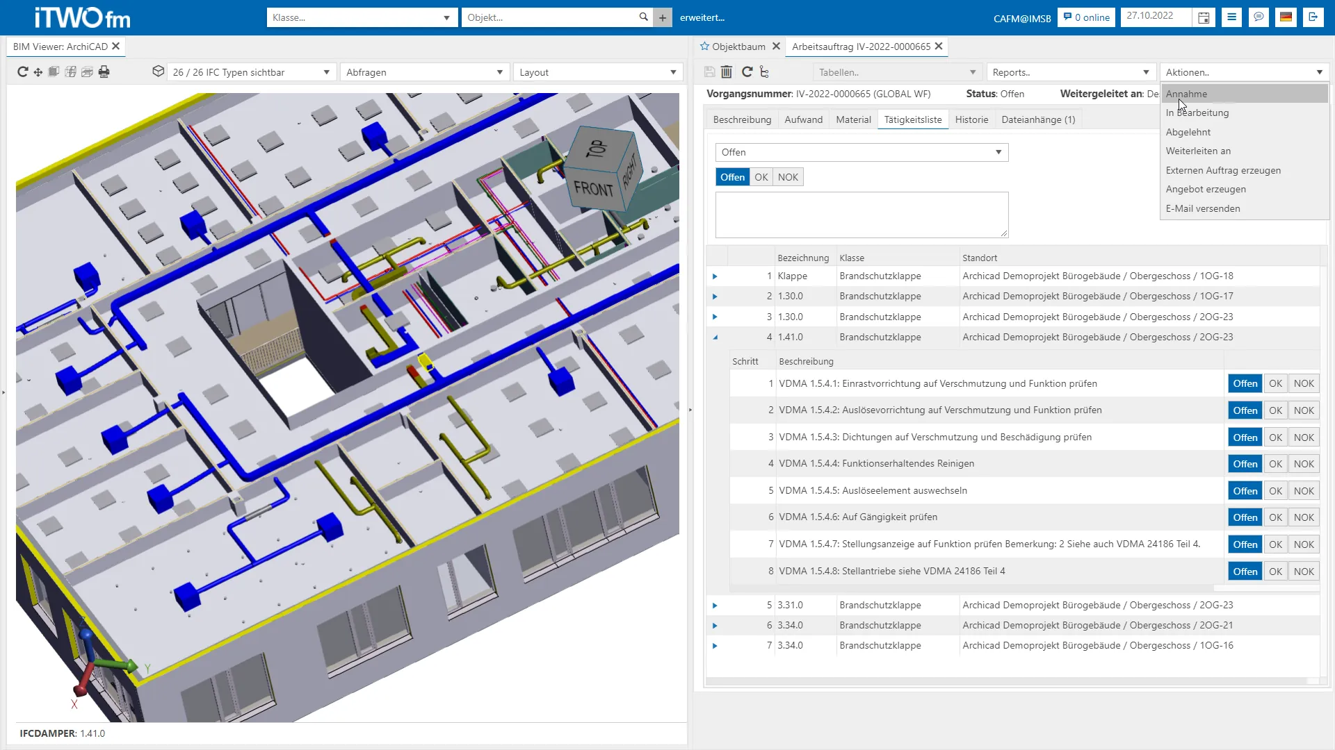 Vom 3D-Modell zum automatisiert erstellten Wartungsplan