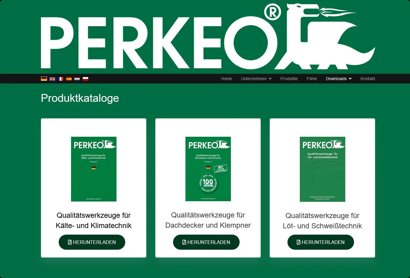 Produktkatalog von Perkeo
