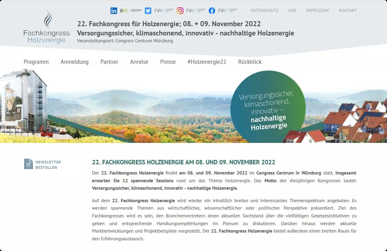 Fachkongress Holzenergie 2022