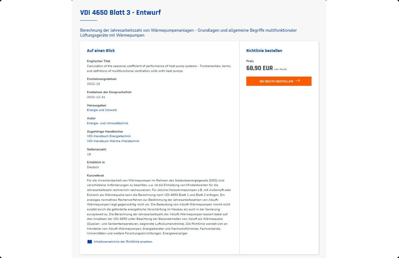 Richtlinie zur Jahresarbeitszahl von Abluft-Wärmepumpen