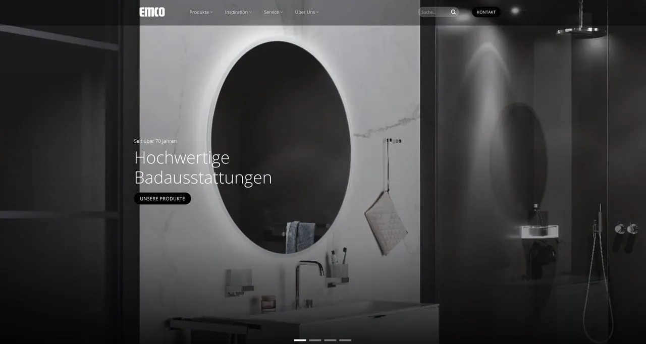 Neue Website von emco Bad