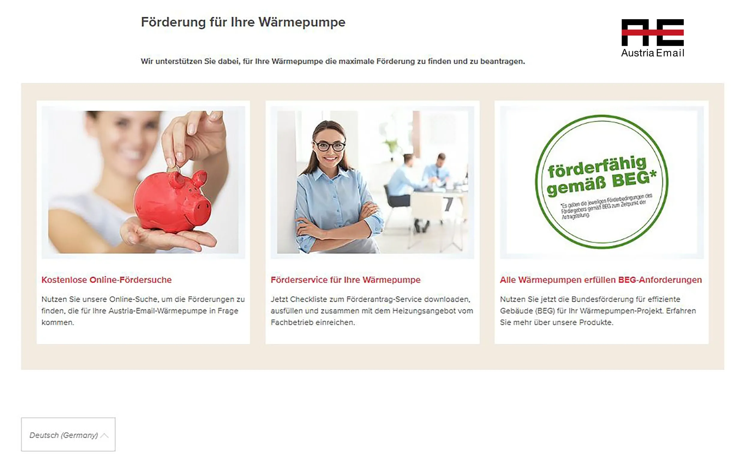 Online-Förderberater für Wärmepumpen