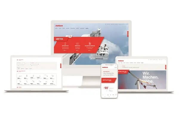 Neue Website des Arbeitsbühnenvermieters Mateco