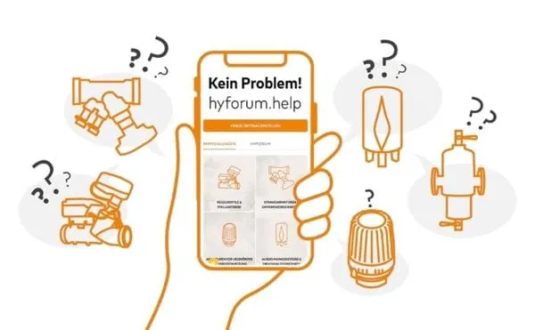 Grafik: Handy und Regelventile als Symbol f&uuml;r HyForum-Erkl&auml;rvideos