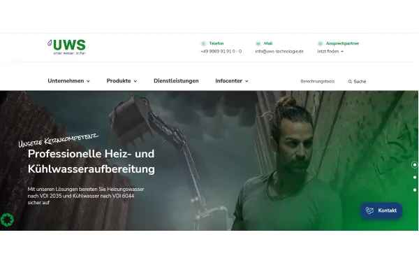 Die neue Website von UWS Technologies