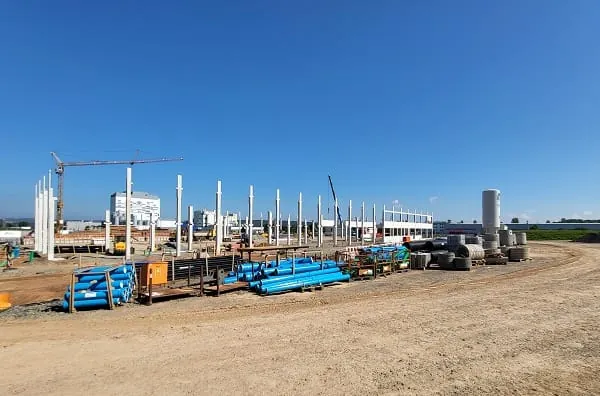 Baustelle neues Jumo-Werk im Technologiepark Fulda-West.