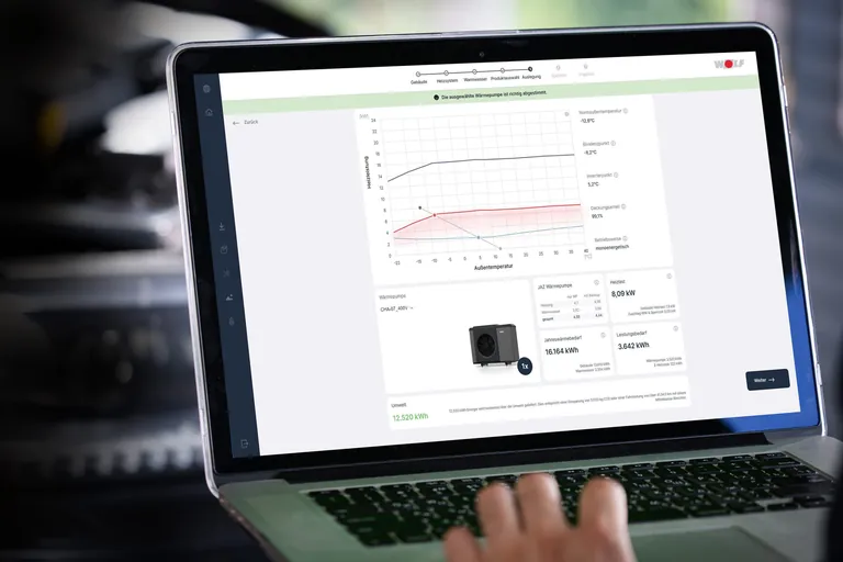 Der Wolf-Wärmepumpen-Konfigurator.