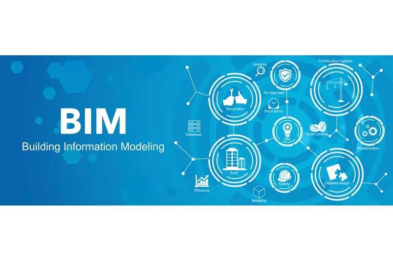 Konzept des Building Information Modeling (BIM).
