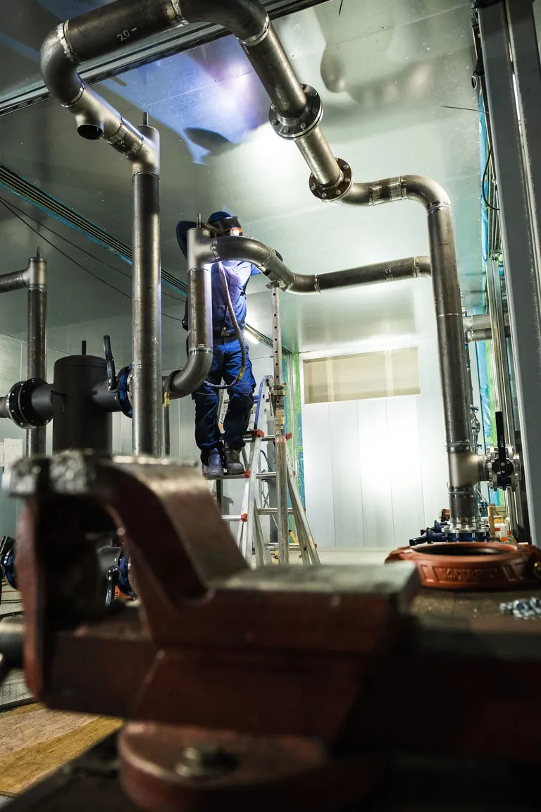 Einblick in den Prozess der Vorfertigung.