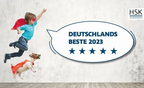 In der Kategorie „Bad- und Sanitärprodukte“ wurde der Badspezialist HSK Duschkabinenbau mit dem Siegel „Deutschlands Beste“ ausgezeichnet.