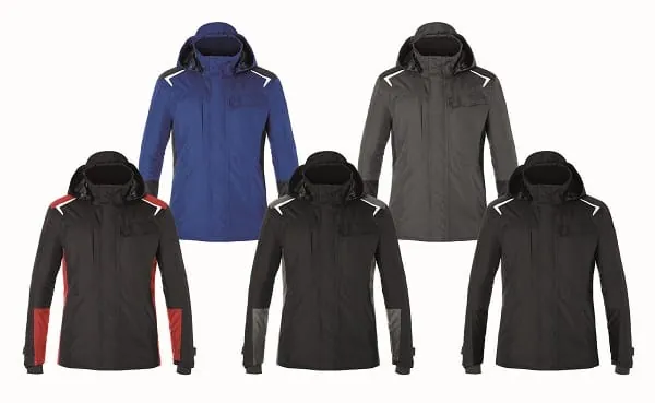 Die funktionelle Hardshelljacke aus der Workwear-Kollektion Kübler Bodyguard ist der ideale Begleiter für die nasse und kalte Jahreszeit.