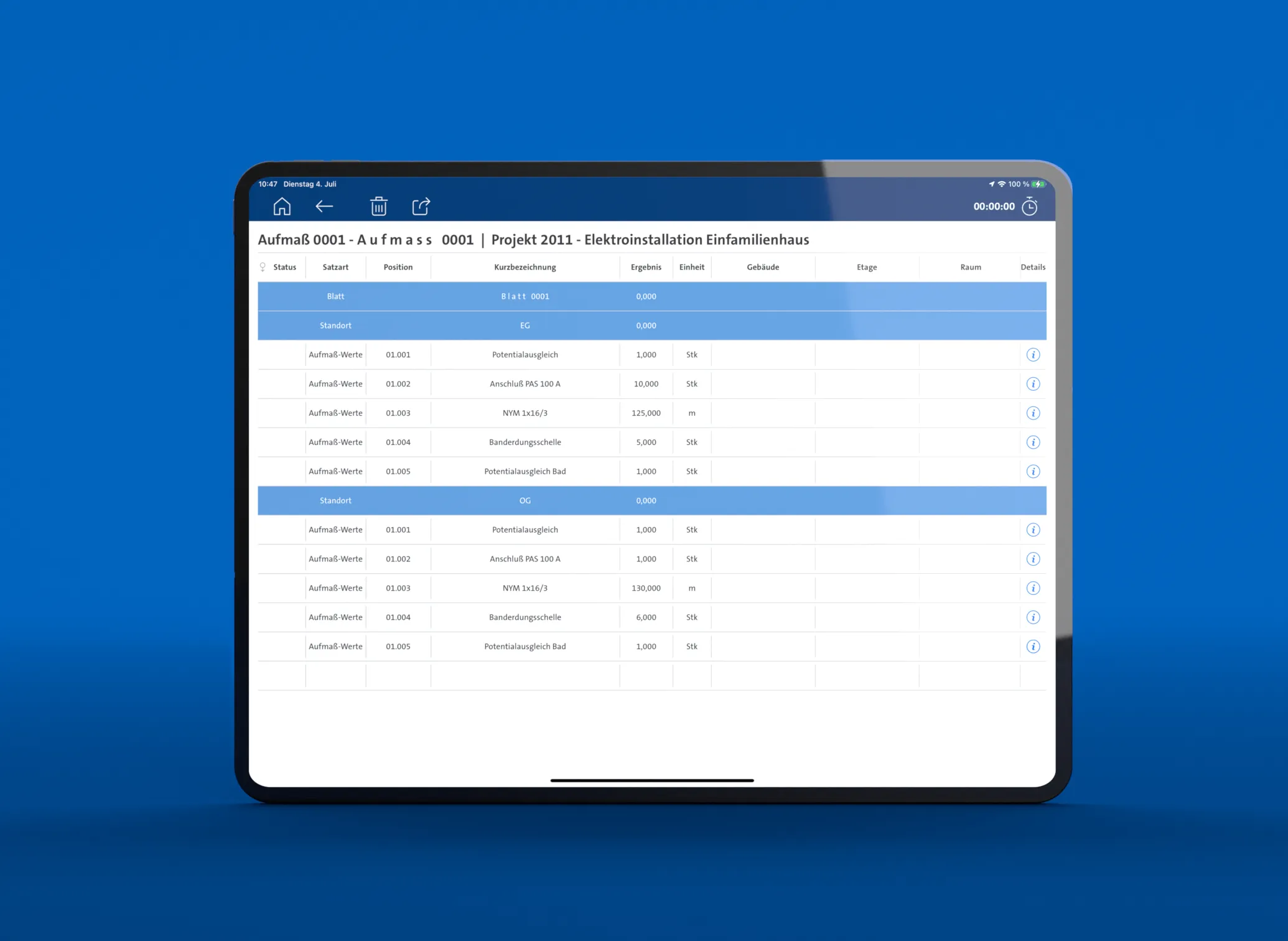 App „Aufmaß+“: Digitale Aufmaßerfassung am Einsatzort