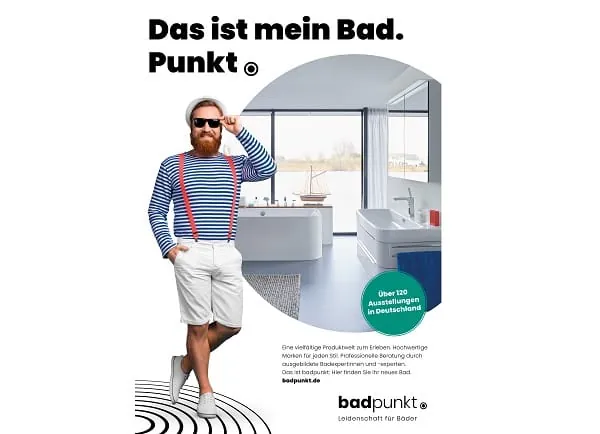 Die neue Badpunkt-Imagekampagne soll auf die deutschlandweit &uuml;ber 120 Badausstellungen aufmerksam machen und setzt daf&uuml;r auf Print, Online und TV.