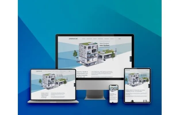 Frischer Wind: Die optimierte Website der BerlinerLuft. Technik pr&auml;sentiert sich in einem modernen und klar strukturierten Design.