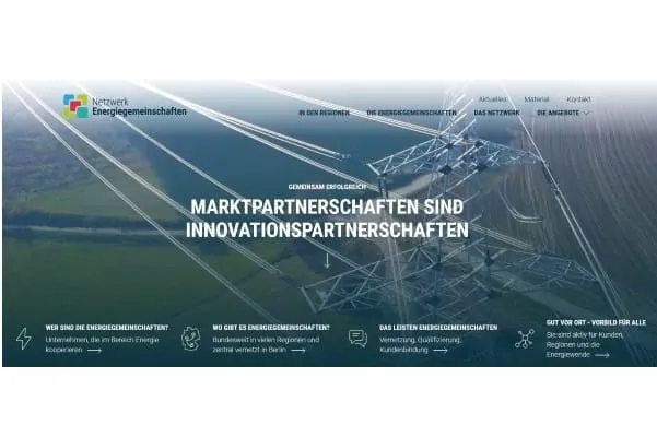 Screenshot Website energiegemeinschaften.com