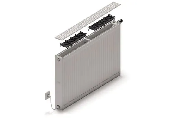 W&auml;rmepumpenheizk&ouml;rper x-flair mit integriertem L&uuml;fter