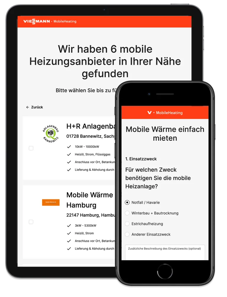 Kunden k&ouml;nnen &uuml;ber die Online-Plattform auf einfache Weise eine Suchanfrage stellen.