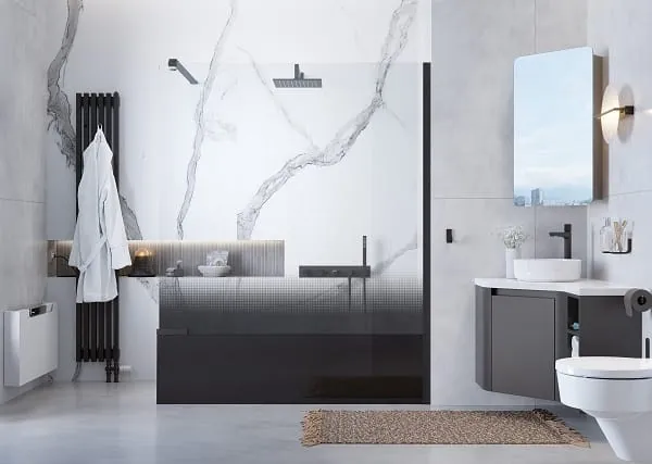Die Joice Walk In+ Dusche von Artweger erhielt f&uuml;r ihr cleveres, platzsparendes Design die Auszeichnung &bdquo;Winner&ldquo; des German Design Awards.
