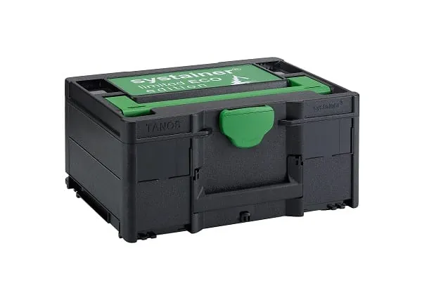 Der neue Systainer3 Eco von Tanos verwendet den Werkstoff Terluran Eco, der zu einem großen Teil aus hochwertigem Recyclingmaterial besteht.
