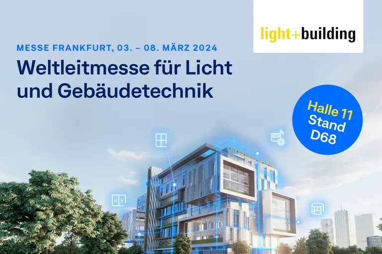 Auf der Light + Building 2024 stellt GEZE Lösungen für vernetzte Sicherheitstechnik vor.